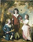 Wood Canvas Paintings - The Children of Hugh and Sarah Wood of Swanwick, Derbyshire